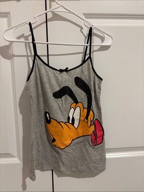 Vintage Disney gray Pluto Graphic Cami Tank Top